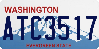 WA license plate ATC3517