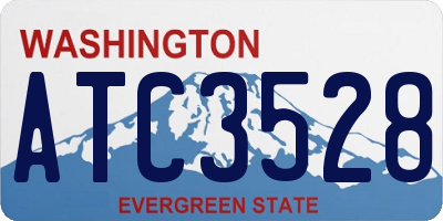 WA license plate ATC3528