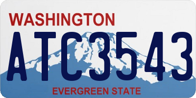WA license plate ATC3543