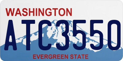 WA license plate ATC3550