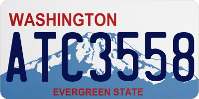 WA license plate ATC3558