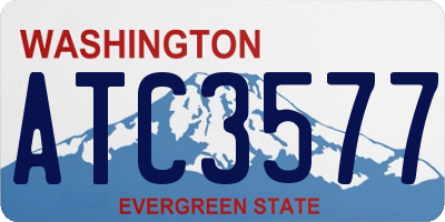 WA license plate ATC3577