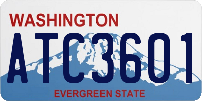 WA license plate ATC3601