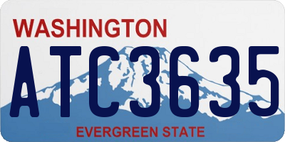 WA license plate ATC3635