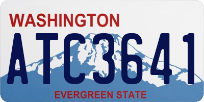 WA license plate ATC3641
