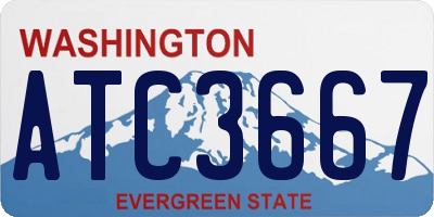 WA license plate ATC3667