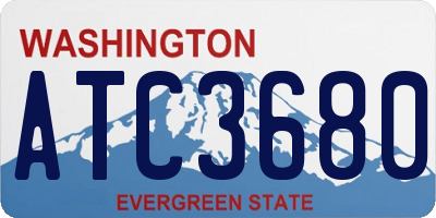 WA license plate ATC3680