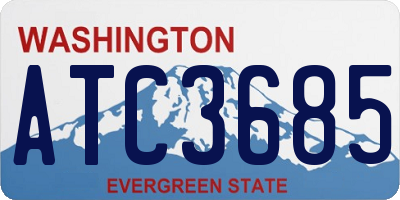 WA license plate ATC3685