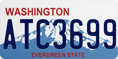 WA license plate ATC3699