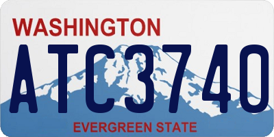 WA license plate ATC3740