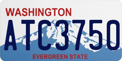 WA license plate ATC3750