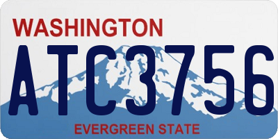 WA license plate ATC3756