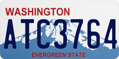 WA license plate ATC3764