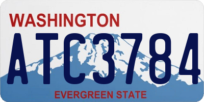 WA license plate ATC3784
