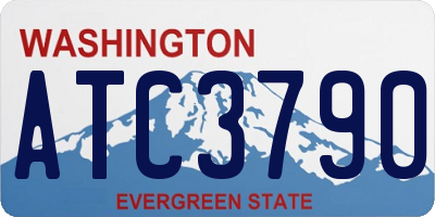 WA license plate ATC3790