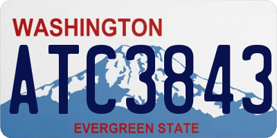 WA license plate ATC3843