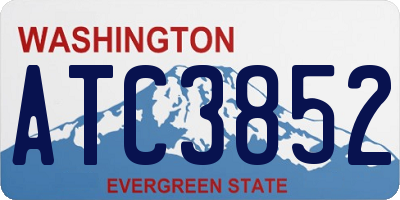 WA license plate ATC3852