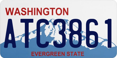 WA license plate ATC3861