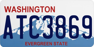 WA license plate ATC3869