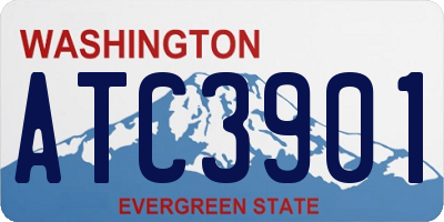 WA license plate ATC3901