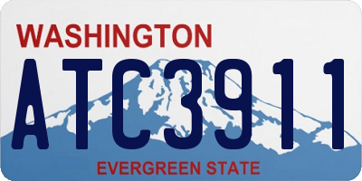 WA license plate ATC3911
