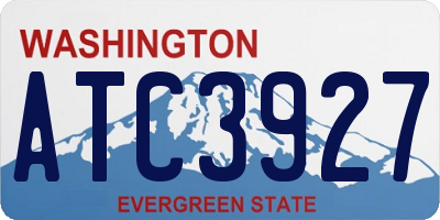 WA license plate ATC3927