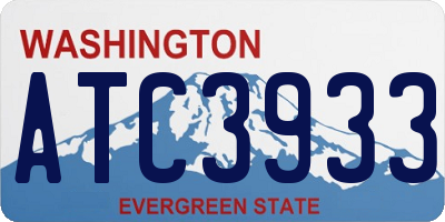 WA license plate ATC3933