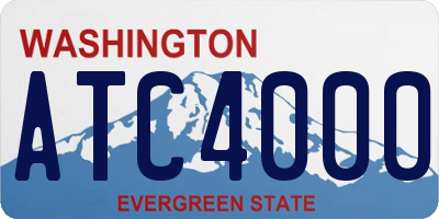 WA license plate ATC4000