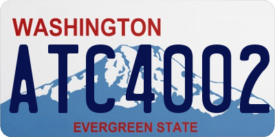 WA license plate ATC4002