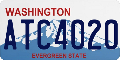 WA license plate ATC4020
