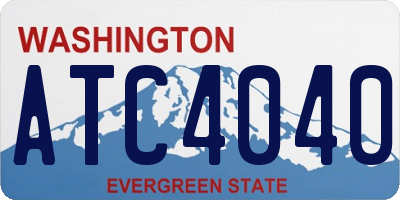 WA license plate ATC4040