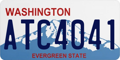 WA license plate ATC4041
