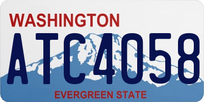 WA license plate ATC4058