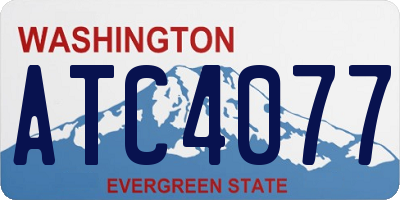 WA license plate ATC4077