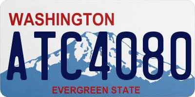 WA license plate ATC4080