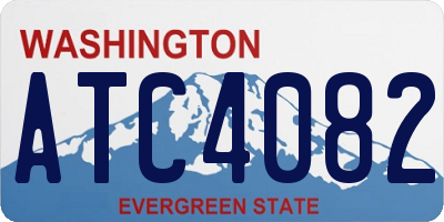 WA license plate ATC4082