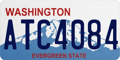 WA license plate ATC4084