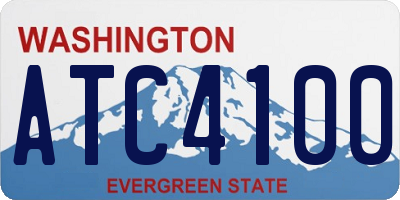 WA license plate ATC4100