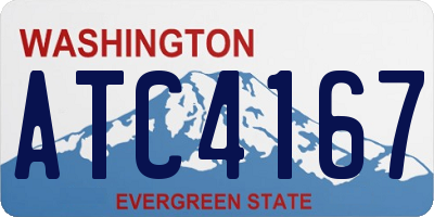 WA license plate ATC4167