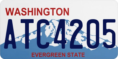 WA license plate ATC4205
