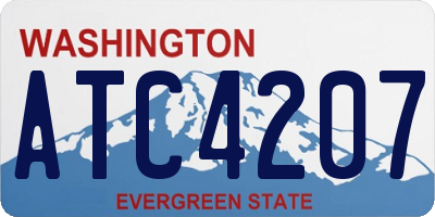 WA license plate ATC4207