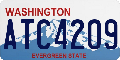 WA license plate ATC4209