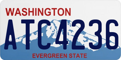 WA license plate ATC4236