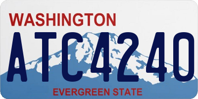 WA license plate ATC4240