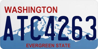 WA license plate ATC4263