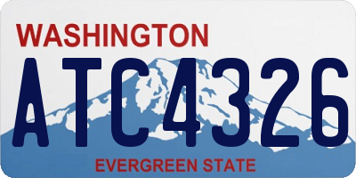 WA license plate ATC4326