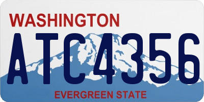 WA license plate ATC4356
