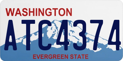WA license plate ATC4374