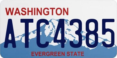 WA license plate ATC4385