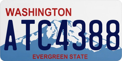 WA license plate ATC4388